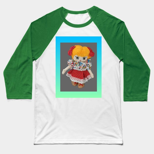 Doll illustration with frame Baseball T-Shirt by ArtesManuaisRosaMaria